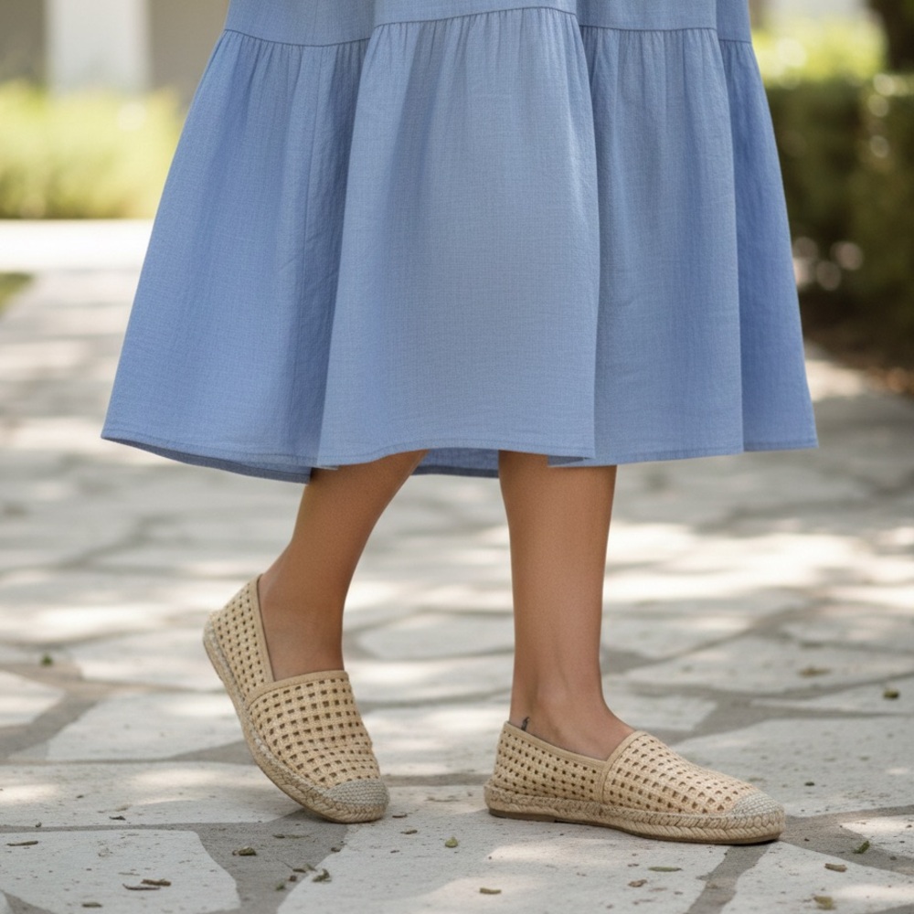 J. Crew Factory Tan Woven Espadrilles “Sold Out at JCrew”